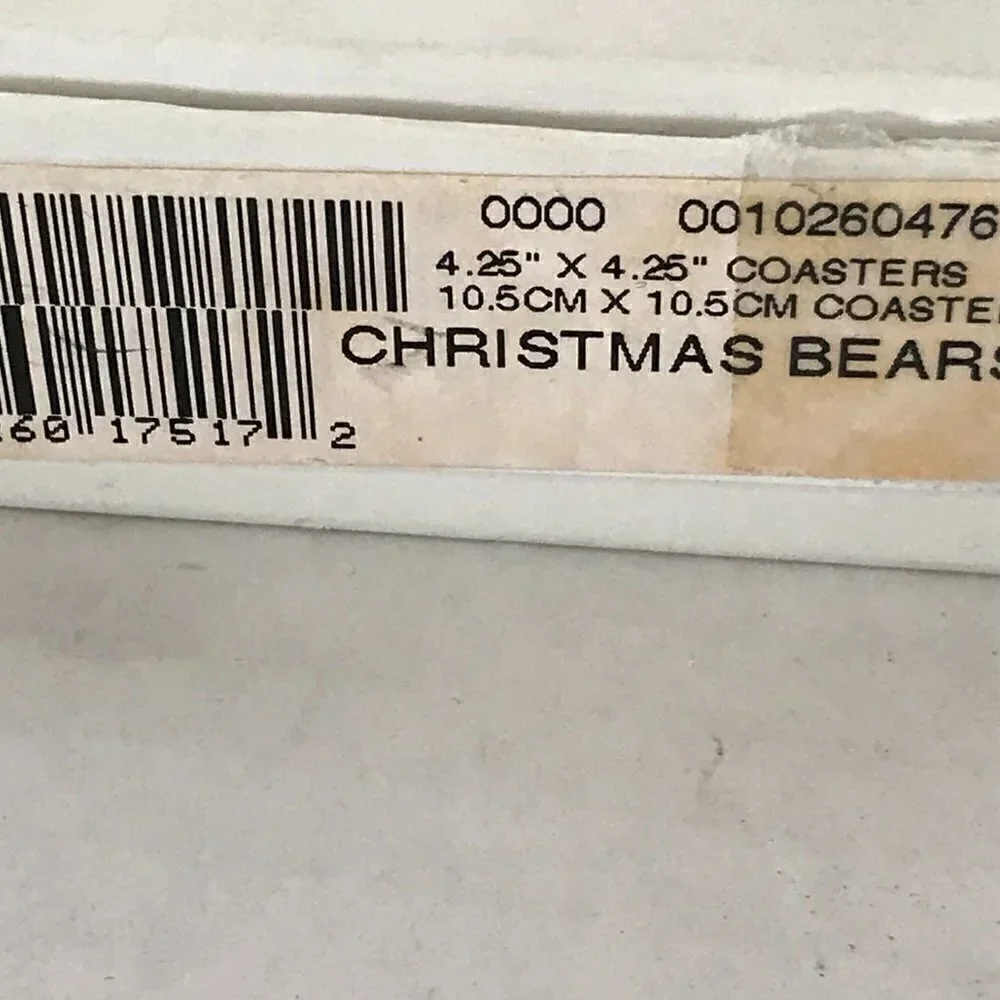 NWOT - Pimpernel Christmas Bears Stocking Coasters From England